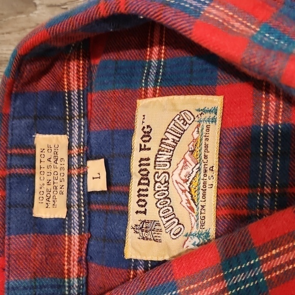 London Fog Flanel Button Up Shirt - Picture 3 of 4